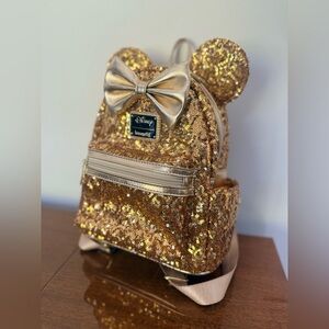 Loungefly DISNEY Gold Sequin Backpack